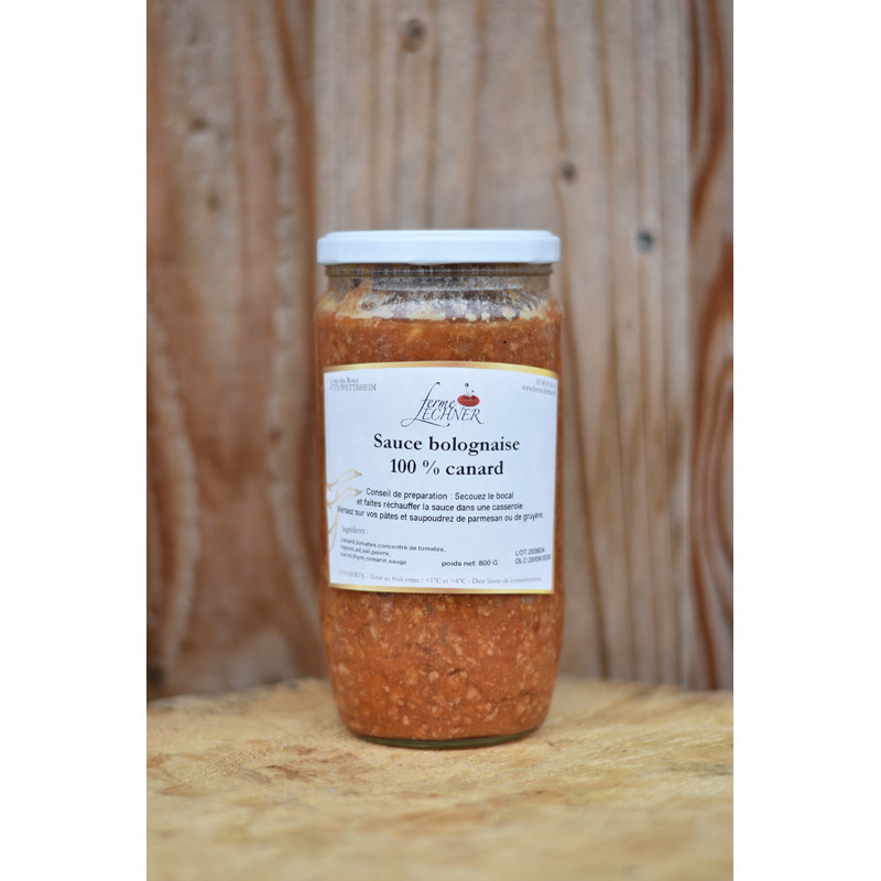 Sauce bolognaise 100% canard